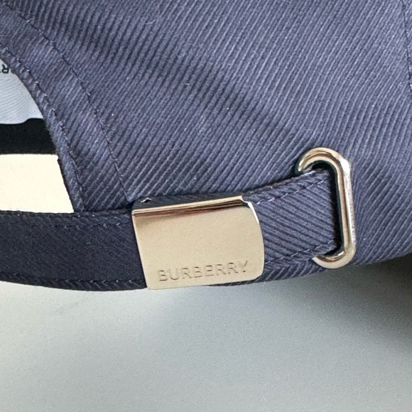 Burberry Embroidered Baseball Cap — Navy/Orange NWT - Picture 3 of 6